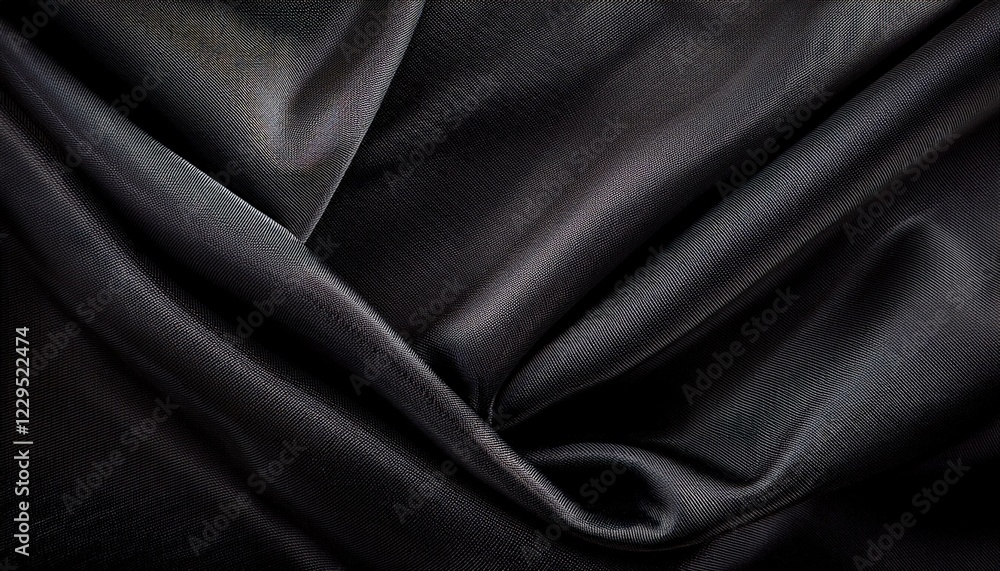 Abstract background texture of natural black color fabric. Generated image Abstract background texture of natural black color fabric. Generated image