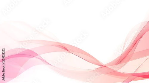 Wallpaper Mural Abstract Pink Waves Flowing Design Torontodigital.ca