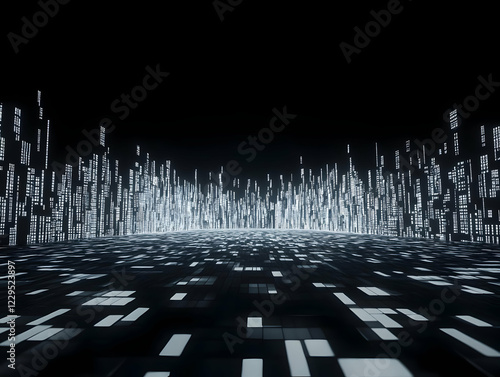 Abstract 3D Cityscape illum...
