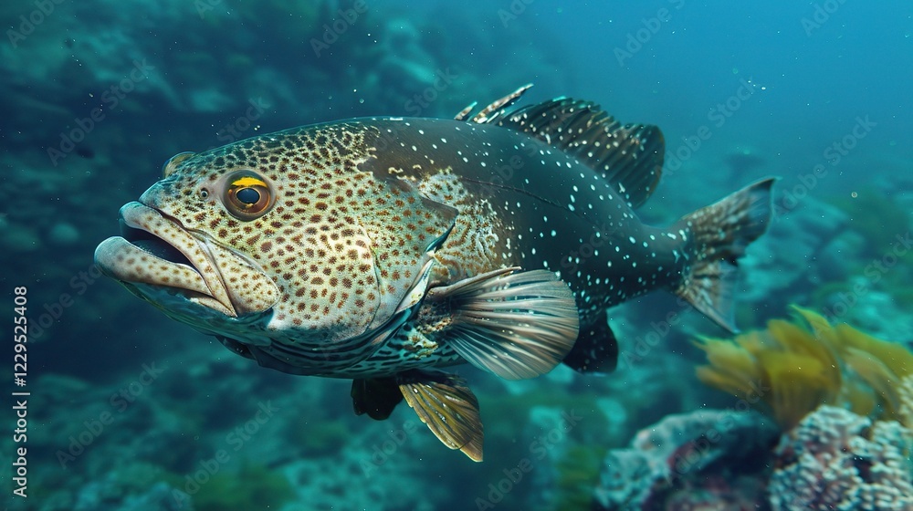 A Magnificent and Distinctive Cod Fish: A Prime Seafood in the Ocean Realm. This large - sized, silver - hued fish is a staple in the seafood market A Magnificent and Distinctive Cod Fish: A Prime Seafood in the Ocean Realm. This large - sized, silver - hued fish is a staple in the seafood market