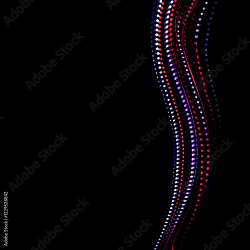 Wavy Stripes of Glowing LED...