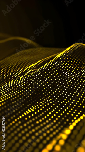 Abstract Golden Particles W...