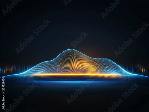 Abstract 3D Grid Waveforms ...