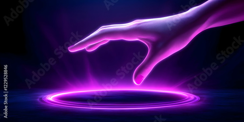 3D Hand Reaches for Glowing...