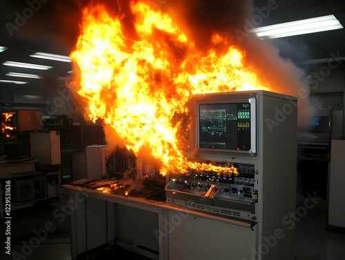 Computer Server Engulfed in...