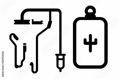 Intravenous IV Drip with Ba...