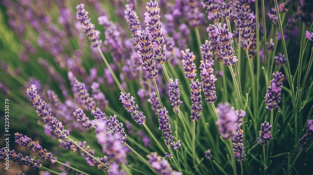 Captivating Beauty of a Lavender Field at Dusk Captivating Beauty of a Lavender Field at Dusk