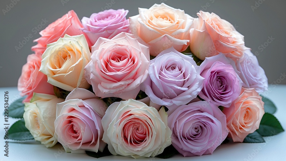 Fototapeta premium Soft pastel roses for elegant romantic arrangements