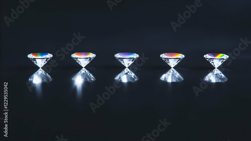 Five Iridescent Diamonds Re...