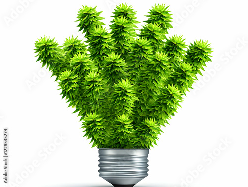 Green Leaves Form a Lightbu...