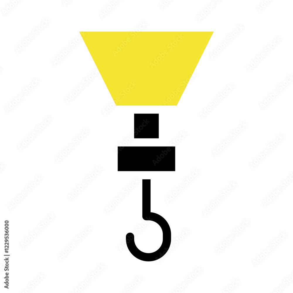 Minimalist construction crane hook design, vector design Minimalist construction crane hook design, vector design
