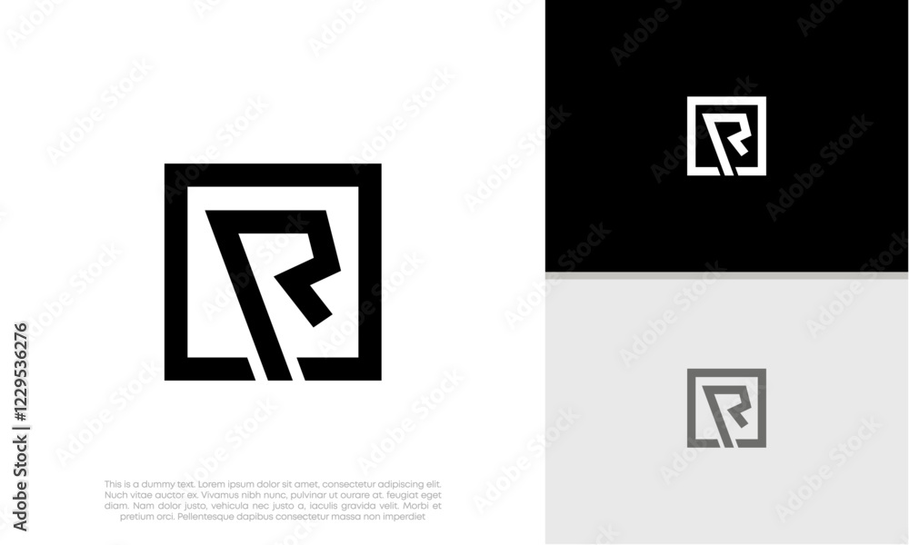 Fototapeta premium Initials R logo design. Initial Letter Logo. Innovative high tech logo template. 