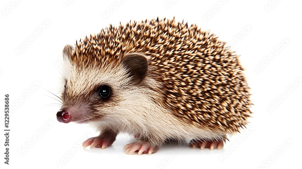 Obraz premium Hedgehog isolated over white background