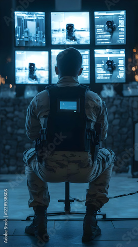 Security Personnel Monitors...