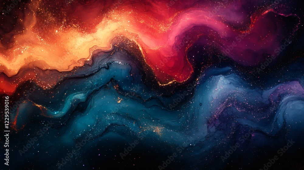 Rich abstract background filled with bold ink splatters in red teal and purple blending together with fluid shapes and overlapping colors for a vivid visual impact Rich abstract background filled with bold ink splatters in red teal and purple blending together with fluid shapes and overlapping colors for a vivid visual impact