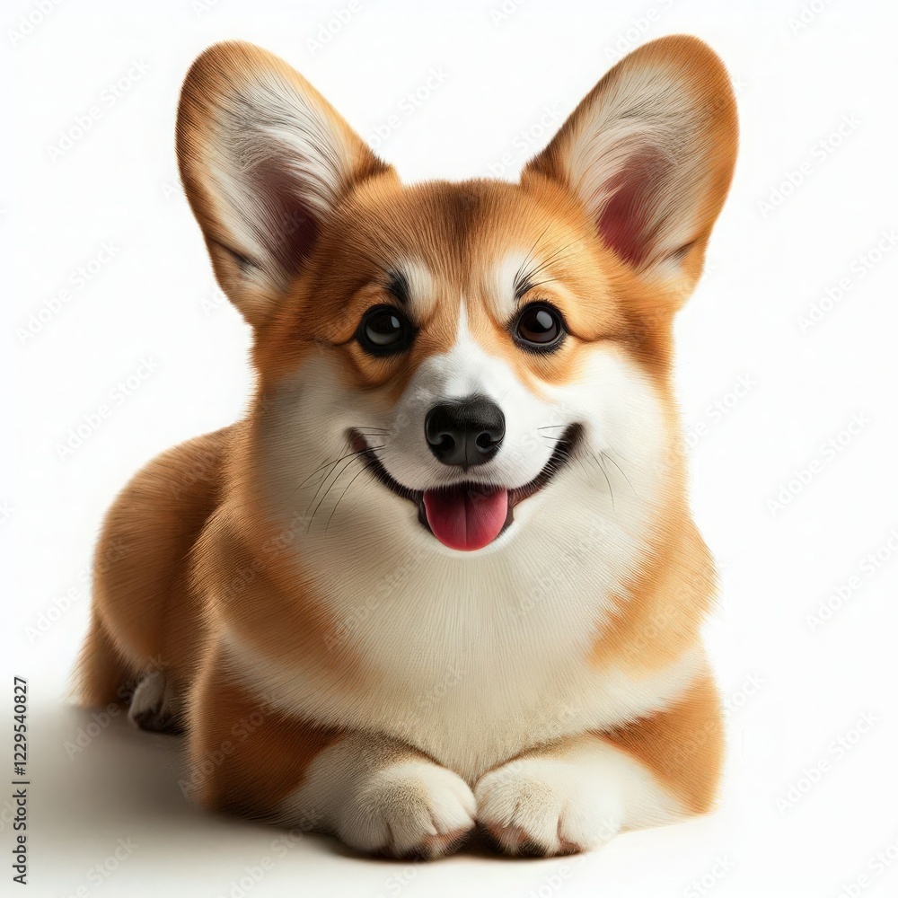 A cheerful corgi rests comfortably indoors, showcasing its soft fur and playful expression. The serene atmosphere highlights the dog's happiness and charm A cheerful corgi rests comfortably indoors, showcasing its soft fur and playful expression. The serene atmosphere highlights the dog's happiness and charm