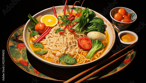thai noodle soup with shrimp