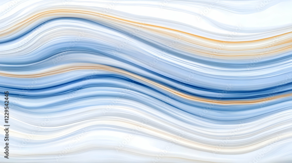 Abstract Blue and Gold Wavy Lines Background Creates a Smooth and Elegant Design. Abstract Blue and Gold Wavy Lines Background Creates a Smooth and Elegant Design.