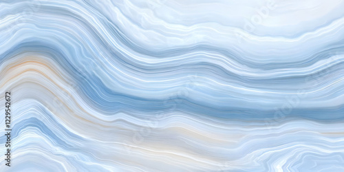 Abstract Blue and White Wav...