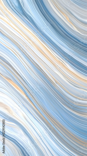 Abstract Blue and Beige Wav...