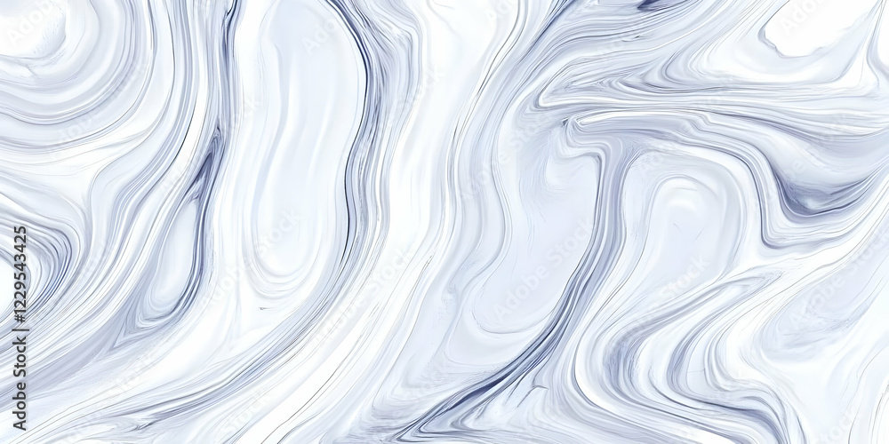 Obraz premium Abstract Fluid Art Background Creates a Smooth, Flowing Marble Effect with Soft Gray and White Hues.