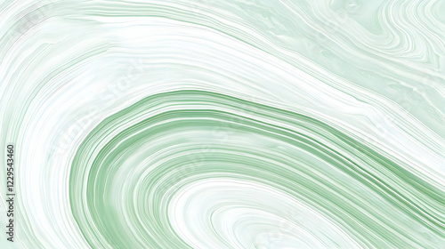 Abstract Green and White Sw...