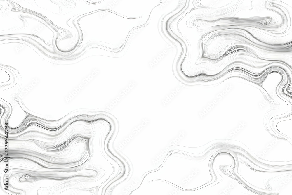 Abstract Gray and White Swirls Background Creates a Dynamic Visual with Fluid Lines and Subtle Gradients.