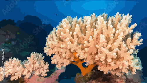 Coral reef vector illustration