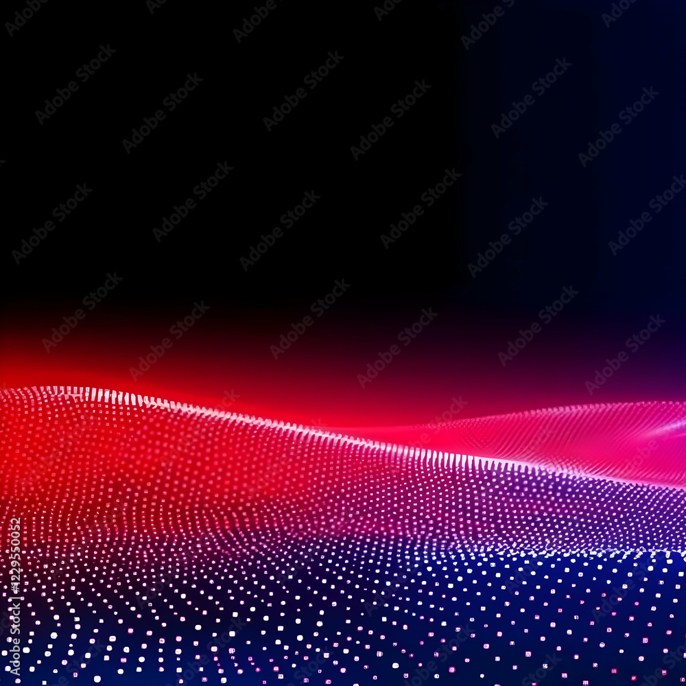 Abstract Background Flows Smoothly with Vibrant Red and Blue Particles Dynamically. Abstract Background Flows Smoothly with Vibrant Red and Blue Particles Dynamically.