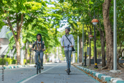 Wallpaper Mural Young Commuters with Eco-Friendly Transportation Torontodigital.ca