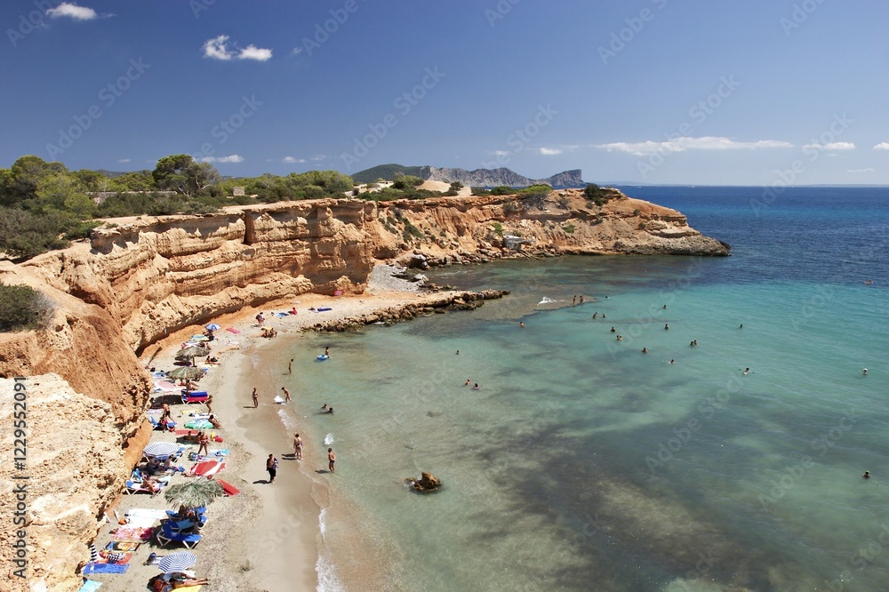 Obraz premium Beach Es Bol Nou on Ibiza