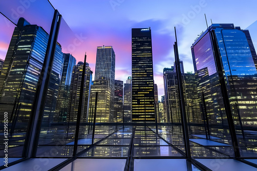 Modern Cityscape Seen Throu...