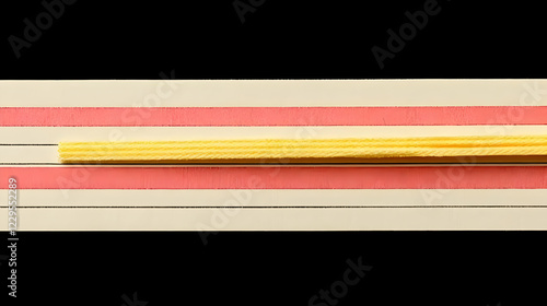 Yellow Yarn Lies on Pink an...