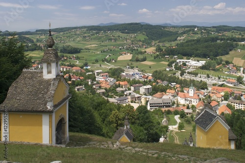 View from the calvaria hill over Smarje pri Jelsah - Slovenia photo