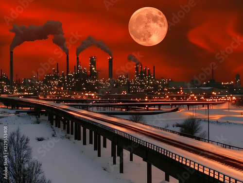 Industrial Plant Emits Smok...
