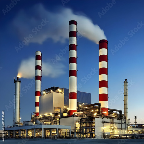 Industrial Plant Emits Smok...