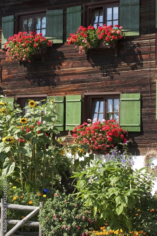 Naklejka premium Old farmhouse in Reichenbach near Oberstdorf - Allgäu Bavaria Germany