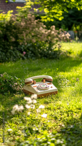 Retro Rotary Phone Sits Pea...
