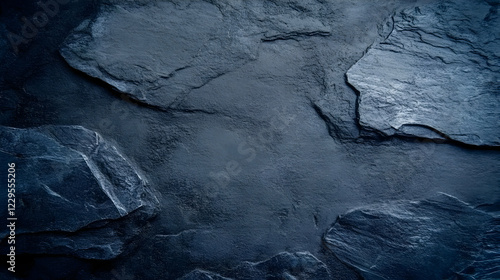 Dark Blue Slate Stone Textu...