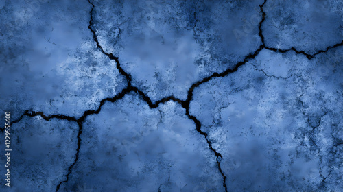 Dark Blue Cracked Concrete ...