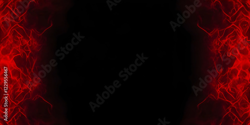 Abstract Red Flames Frame a...