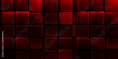 Red Glowing Squares Form a ...