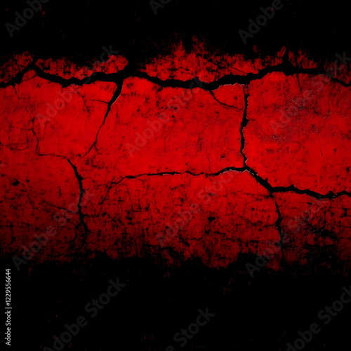 Dark Red Cracked Surface Te...