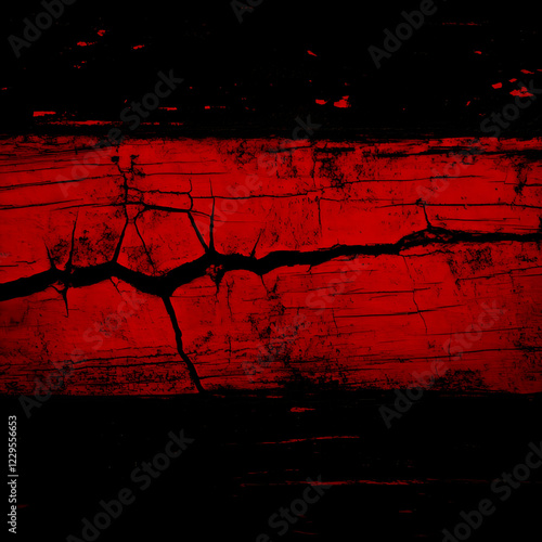 Red and Black Cracked Paint...