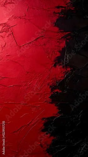 Red and Black Abstract Text...