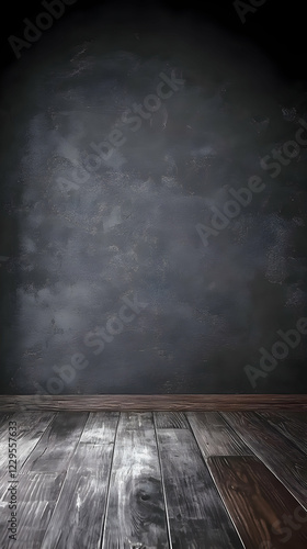 Dark Grunge Room with Woode...