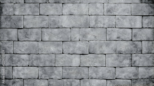 Wallpaper Mural Gray Stone Brick Wall forms a textured, sturdy backdrop. Torontodigital.ca