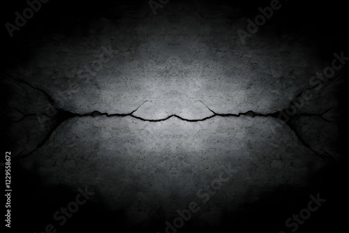 Dark Cracked Concrete Wall ...