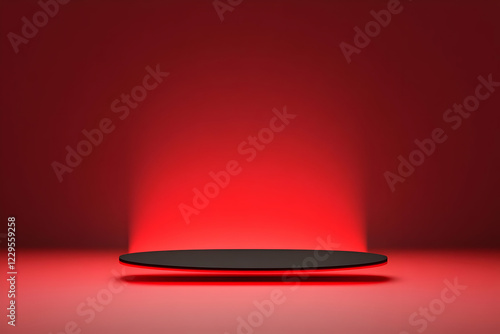 3D Black Podium Floats with...