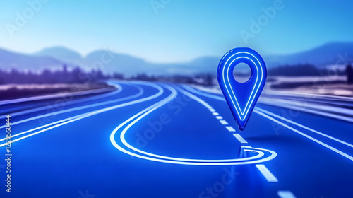 3D Location Pin Marks Spot ...